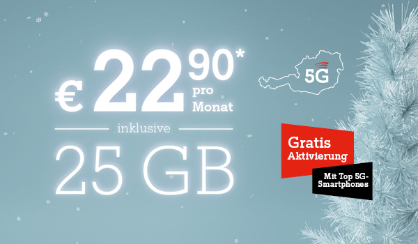 A1 Aktion: 5G in allen A1 X-Mas Tarifen