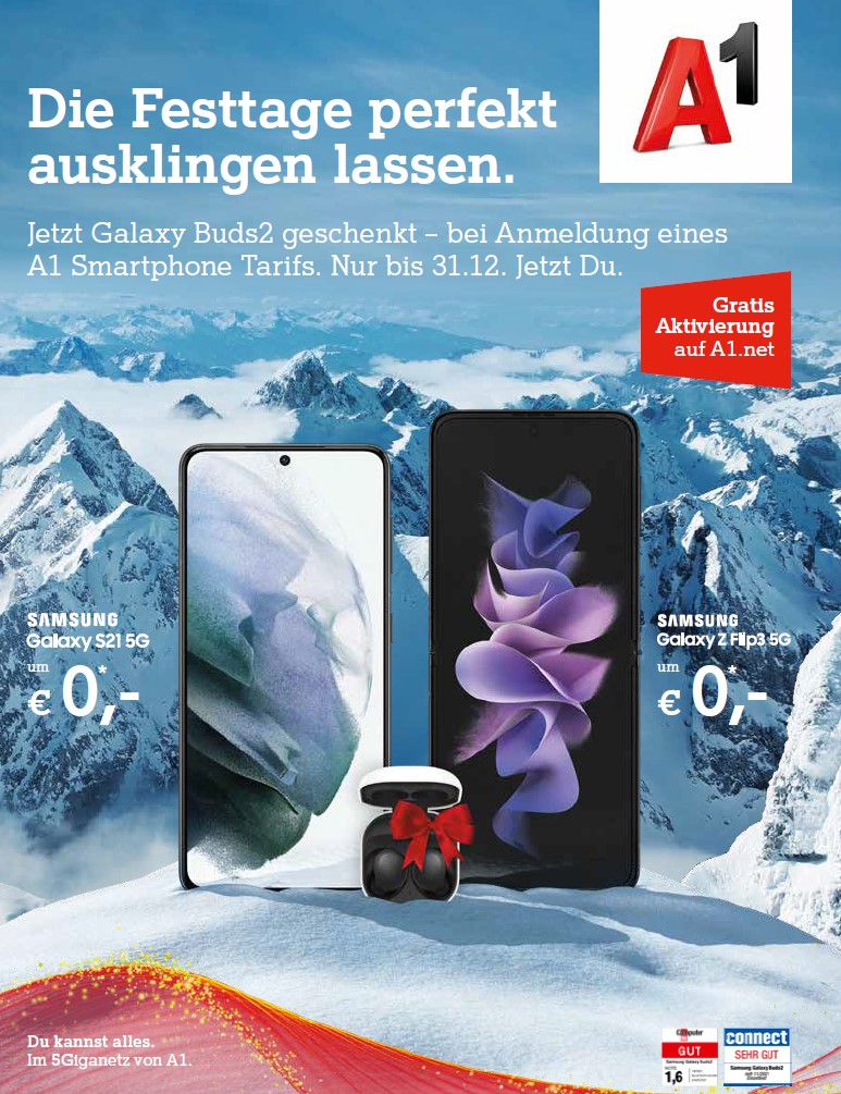 A1 Festtage - Galaxy Buds 2 geschenk