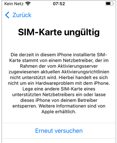 iPhone entsperren A1 Simlock online entfernen