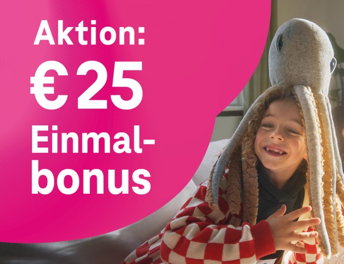 Alle Sprachtarif-Bestandskunden erhalten bei Zusatzanmeldung eines aktuellen Sprachtarifs den Magenta Einmalbonus in der Höhe von 25,- Euro. 