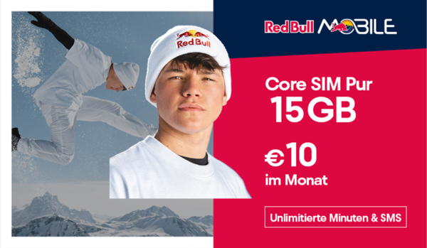 Mit 16.02.2023 gibt es bis auf Widerruf ein attraktives, neues SIM Pur Angebot bei RedBull Mobile