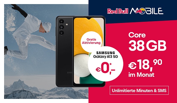 Von 23.11.2022 – 06.02.2023 haben’s Neuanmelder und Tarifwechsler mit Red Bull MOBILE Core deutlich besser