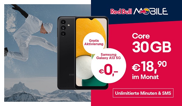 Red Bull MOBILE: Preise runter – Datenvolumen rauf